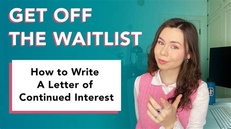 waitlist letter  interest sample