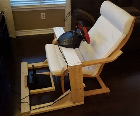 diy steering wheel stand racing wheel ikea poang chair racing chair