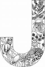 Pages Alphabet Dieren Supercoloring Lettera Ausmalbilder Adult Målarbilder Sheets Printen Mandala Bokstaven Jaguar Skriva Disegno Malvorlagen sketch template