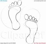 Footprints Footprint Human Pair Clipart Coloring Outlined Royalty Illustration Pams Rf 64kb 1024px 1080 Drawings sketch template