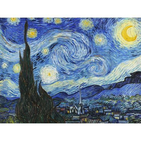 vincent van gogh post impressionism blue night sky landscape print wall