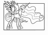 Celestia Pony Getdrawings Bestcoloringpagesforkids Mewarnai Mylittle Popular sketch template