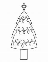 Lights Coloring Christmas Tree Pages Pdf Paper Printable sketch template