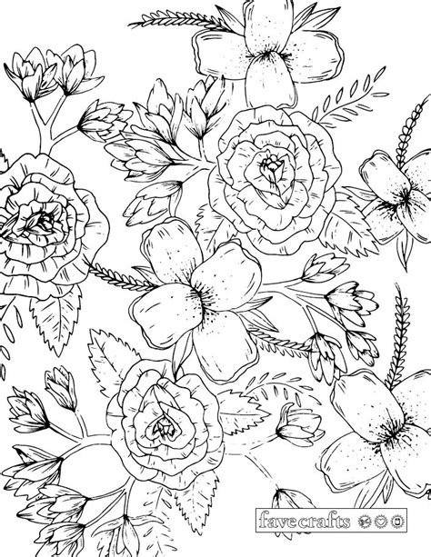 prettiest floral coloring page  detailed coloring pages