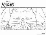 Pages Coloring Arrietty Secret Carriewithchildren Sheets sketch template