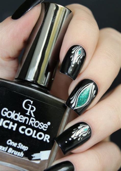 best 101 sophisticated black nail art designs and ideas