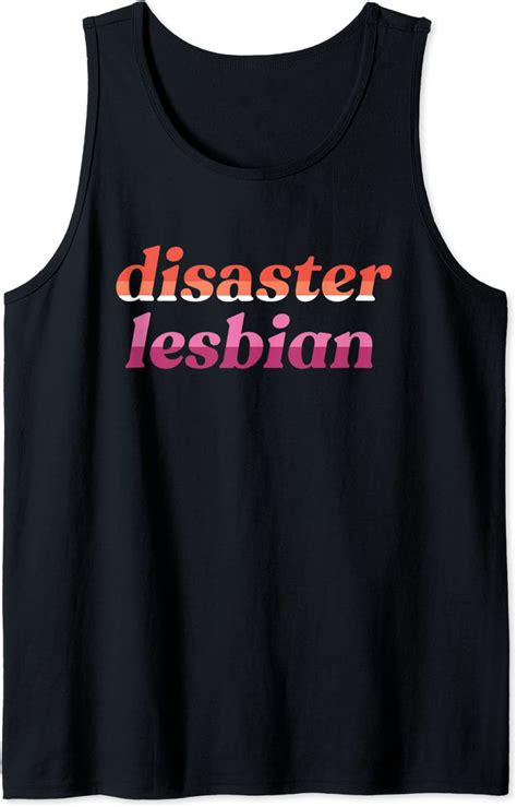 disaster lesbian orange pink lgbtq gay pride flag meme tank