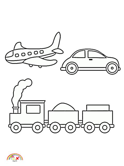 collection transportation coloring pages  adult  coloring book