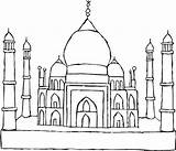 Taj Mahal Coloring Heritage Site Sites Drawing Pages India Hal Sketch Netart Kids Ma Wonders Visit Ramadan sketch template
