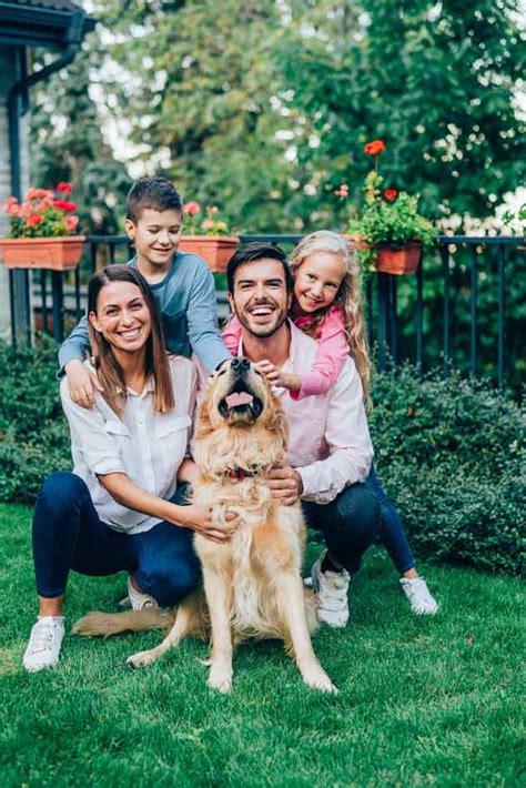 portrait  happy family   dog uncle credit union