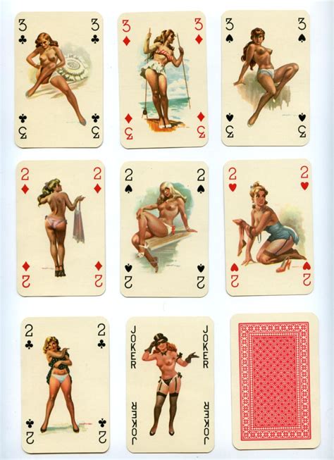 Vintage Pin Up Sexy Girl 52 Playing Cards Deck W Joker Ebay