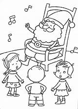 Kerstmis Kleurplaat Zingen Kerstliedjes sketch template