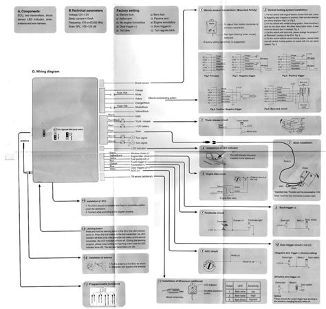steelmate car alarm  wiring diagram  wiring diagram