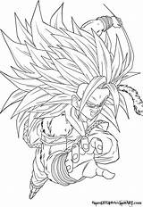 Goku Ssj5 Lineart Saiyan Ssj4 Gogeta Vegetto Dbz sketch template