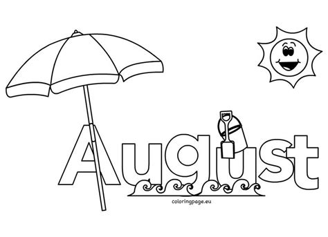 august coloring pages  kids coloring page