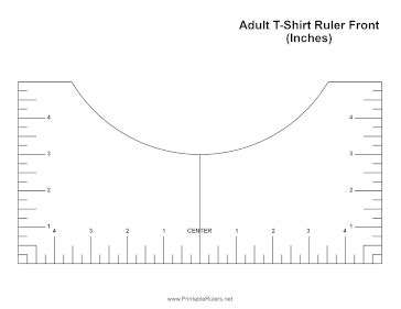 adult  shirt ruler printable ruler
