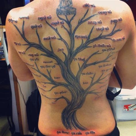Top 180 Tree Back Tattoo