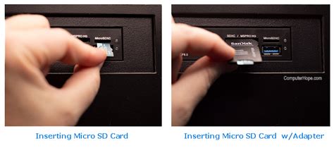 insert  memory card   card reader