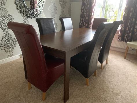 dining table  high  leather chairs  willerby east yorkshire
