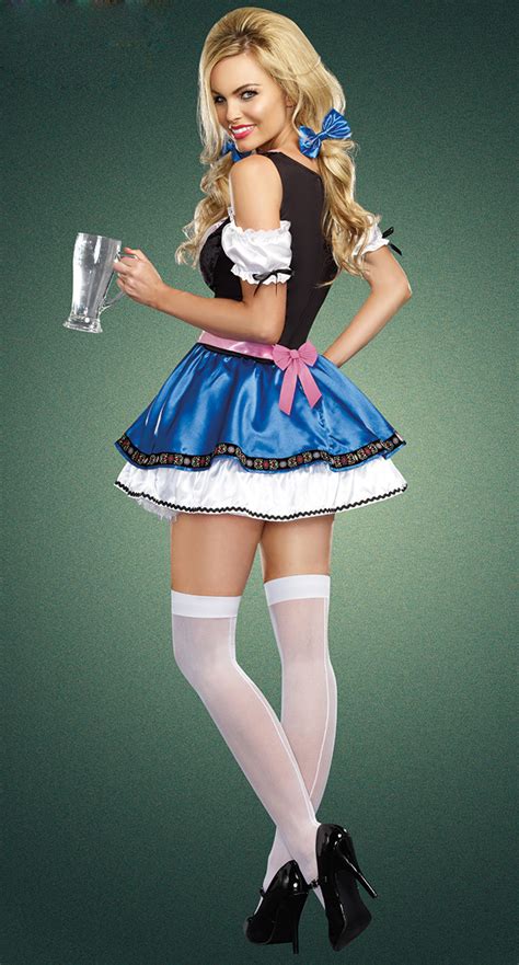 k18 oktoberfest beer wench maid costume bavarian german heidi dirdnl
