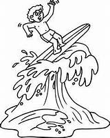 Beach Coloring Pages Party Surfing Getcolorings sketch template