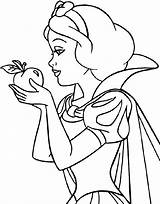 Colorir Schneewittchen Desenhos Segurando Malvorlagen Princesas Prinzessin Maca Neige Blanche Educative Maçã Bruxa Drus Pomme Educativeprintable Oferecendo sketch template