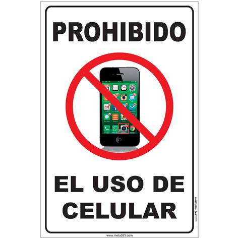 prohibido el uso de celular