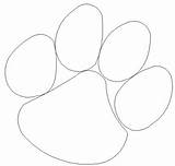 Paw Clemson Coloring Tiger Print Footprint Pages Draw Cougar Drawing Template Football Tigers Printable Sketch Bear Getdrawings Sketchite Getcolorings Clipartmag sketch template