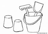 Coloring Pail Shovel Pages Clipart Beach Set Getdrawings Getcolorings Library Popular Sketch sketch template