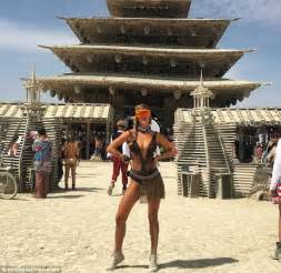 Nina Agdal Poses In Skimpy Costumes For Burning Man Daily Mail Online