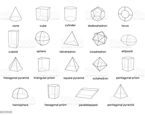 Ilustración De Figuras Geométricas 3d Básicas Aislado Sobre Fondo