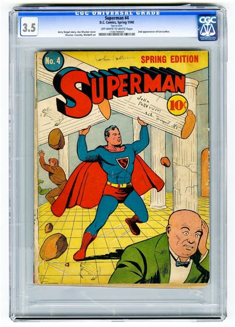 superman comic book  cgc  ow  pages front comics watcher