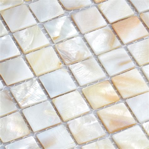 Shell Tiles 100 Natural Seashell Mosaic Mother Of Pearl Tiles Kitchen