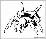 Ariados Pokemon Pages Coloring Online Color Printable Coloringpagesonly sketch template