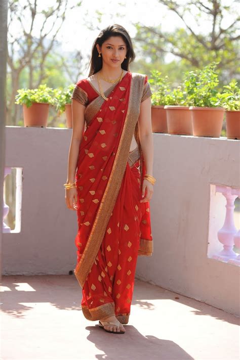 actress tanvi vyas saree latest cute red saree stills