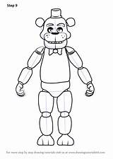 Freddy Fazbear Fnaf Colorare Freddys Animatronic Pintar Drawingtutorials101 Ausmalbilder Aprender Withered Ausmalen Malvorlagen Tutoriais Apprendre Dessiner Coloriage Foxy Minecraft Fredbear sketch template