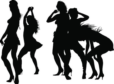 lovely nude girls silhouettes illustrations royalty free vector