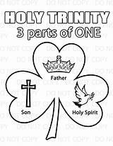 Trinity St Patrick Holy Shamrock Religious Coloring Pages Patricks Christian Sunday Printable School Crafts Church Kids Bible Color Catholic Printables sketch template