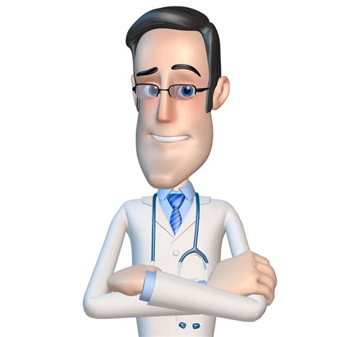 cartoon doctor man character model