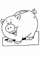 Piggy Bank Coloring Template Pages Printable Cliparts Drawing Clipart Letscolorit Monnaie Argent Children Kids Fun Sheets Library Tattoos Disney Clipartmag sketch template