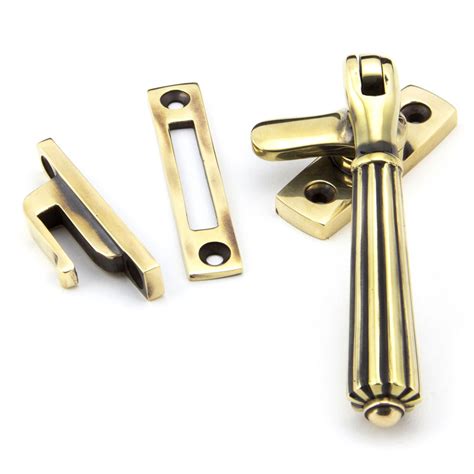 anvil locking hinton casement fastener aged brass