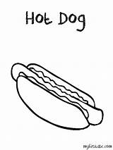 Coloring Dog Hot Hotdog Cliparts Pages Abc First Color Favorites Add Printable Getcolorings Popular Clipart sketch template