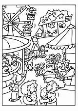 Coloring Pages Carnival Visit Fete Foraine Coloriage Dessin sketch template