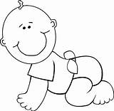Baby Cartoon Boy Clip Drawing Coloring Printable Clipart Pages Clker Kids sketch template