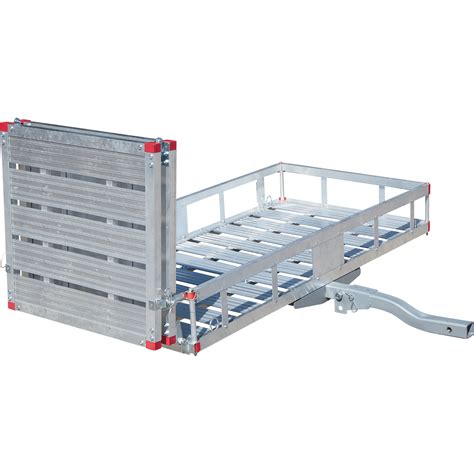 ultra tow aluminum folding cargo carrier  ramp  lb cap  picclick