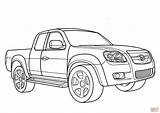 Mazda Pickup Coloring Drawing Bt 50 Truck Pages Printable Drawings sketch template