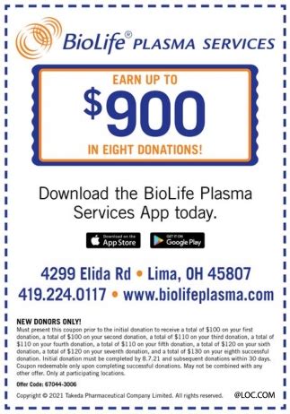 biolife plasma weight chart