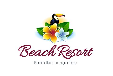 beach resort logo  vector art  vecteezy