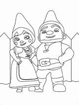 Juliet Coloring Pages Gnomeo Romeo Printable Gnome Kids Garden Color Colouring Print Outline Couple Crafts Getcolorings Movie Sheets Halloween Stencils sketch template
