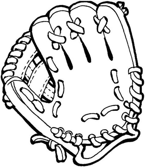 printable baseball glove coloring pages